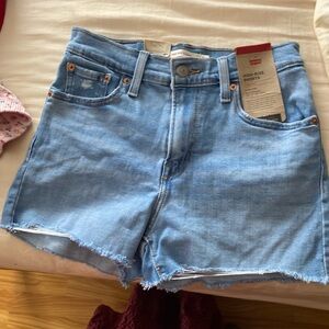 Levi's Women's High-Rise Denim Shorts - Light Blue